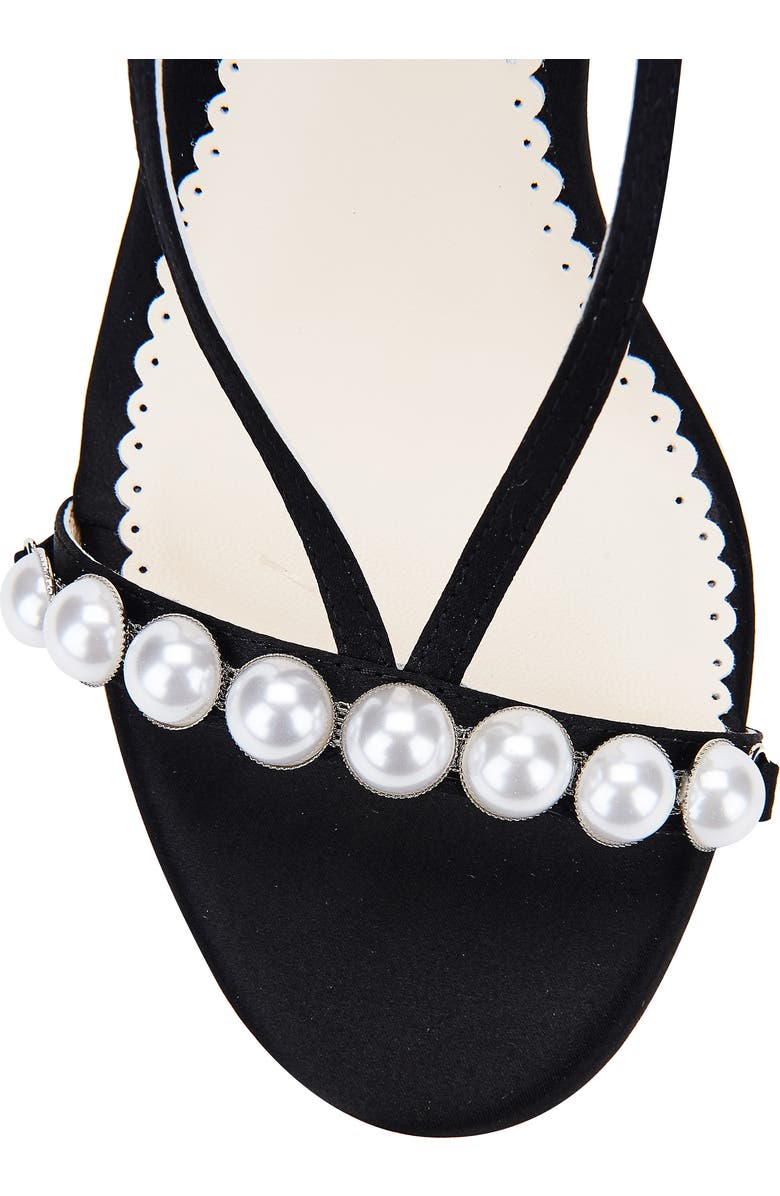 Bella Belle Pearlin Embellished Silk Sandal, Alternate, color,