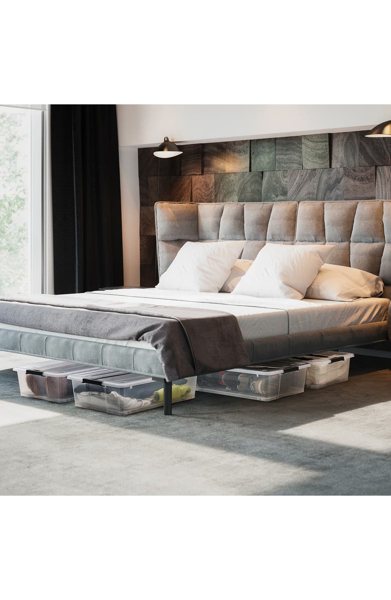 SORBUS 8-Pack 40-Quart Underbed Storage Bins, Alternate, color, Clear