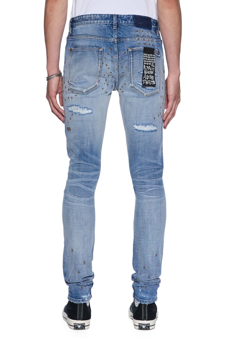 Ksubi Van Winkle Rip & Repair Skinny Jeans, Alternate, color, Denim