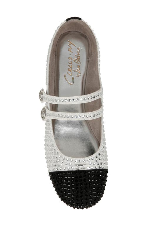 Circus Ny By Sam Edelman Zoey Cap Toe Mary Jane Flat In White/black