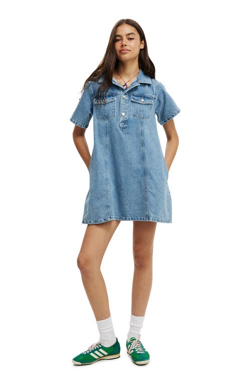 Shop Cotton On Original Denim Mini Dress In Cleanwater Blue