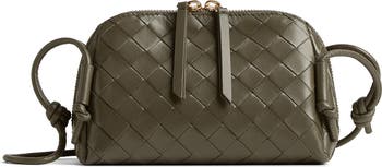 Bottega Veneta Mini Concert Intrecciato Leather Crossbody