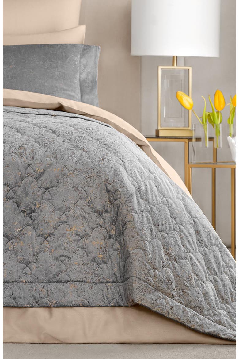 Caselli Bedcover, Alternate, color, Grey