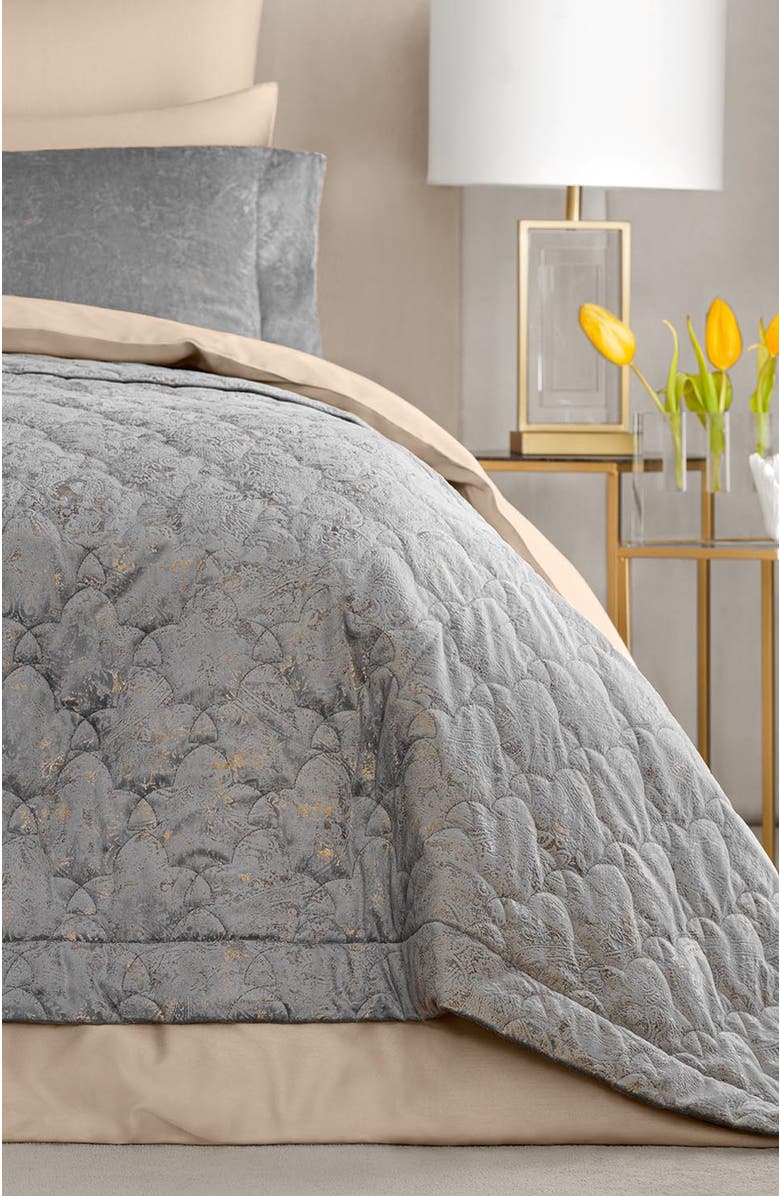 Togas Caselli Bedcover, Alternate, color, Grey