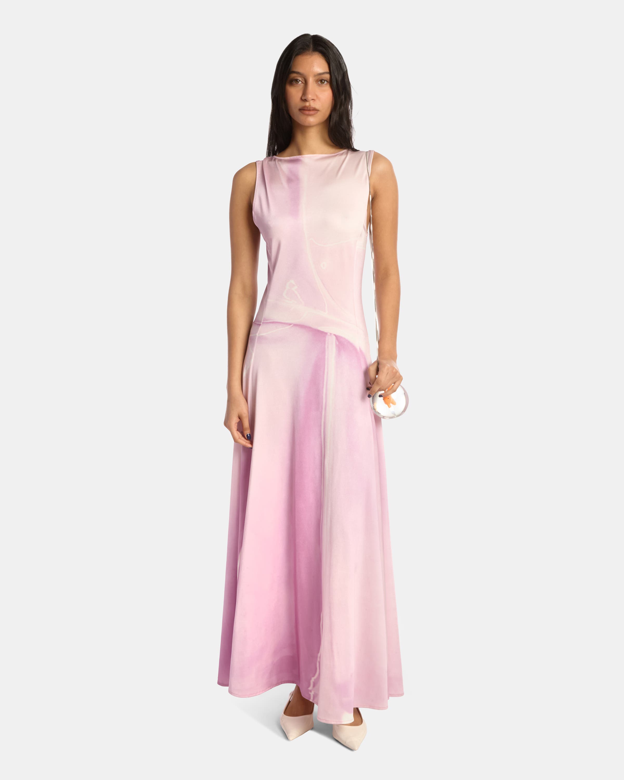 Kate Illusion Print Liquid Maxi Dress - image 2