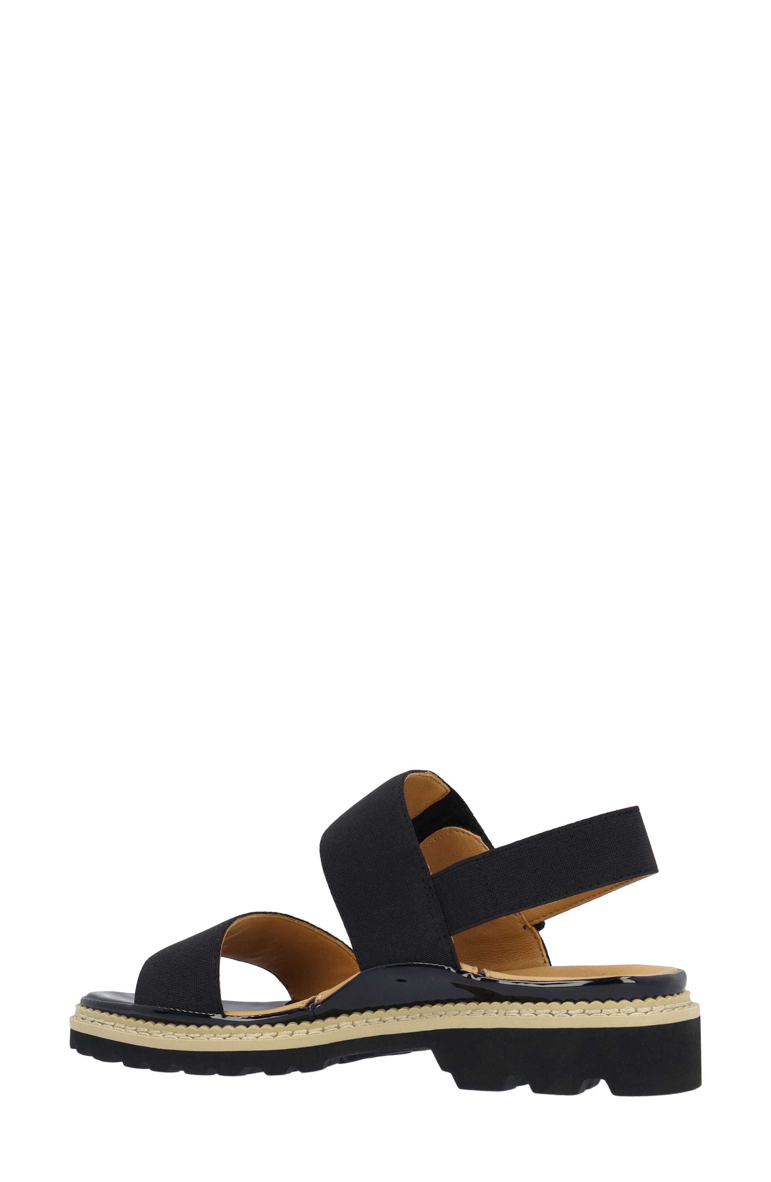 L'Amour des Pieds Delphina Ankle Strap Sandal, Alternate, color, Black