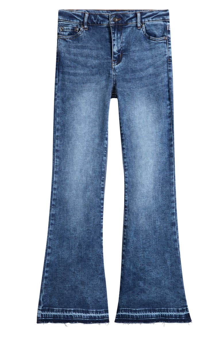Kids' Release Hem Stretch Denim Flare Leg Jeans, Main, color, INDIGO
