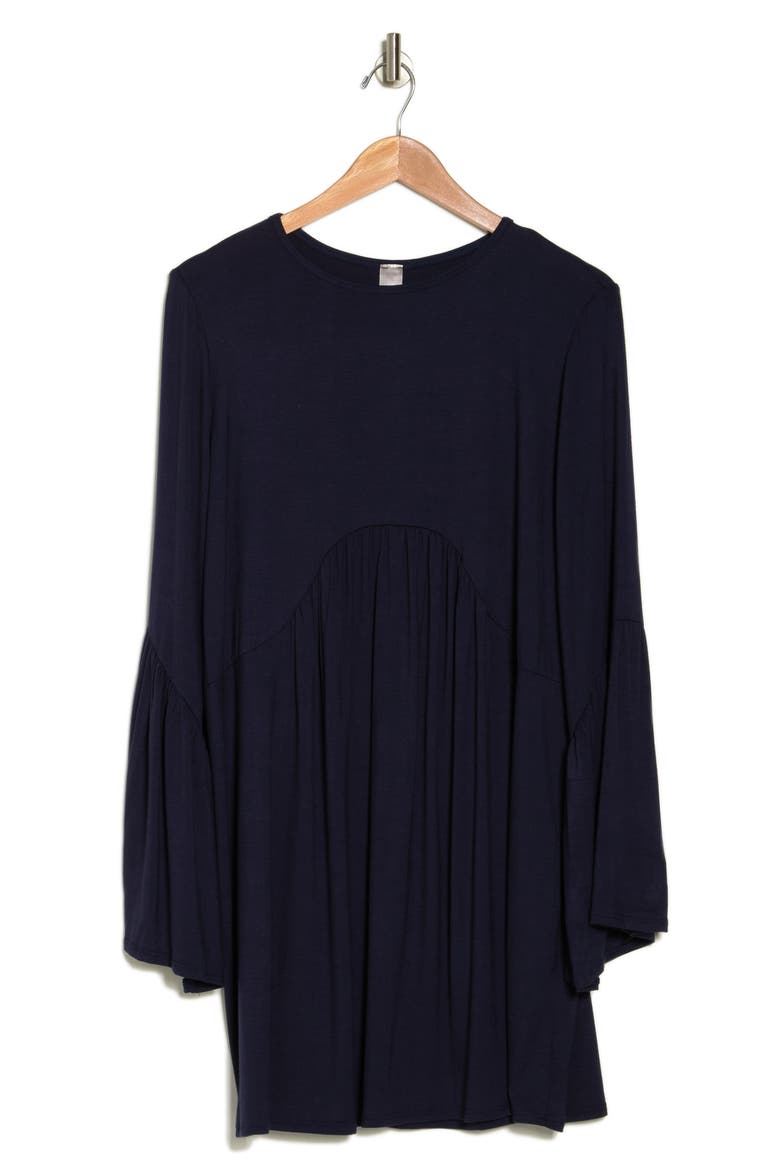 Long Sleeve Swing Dress, Alternate, color, NAVY