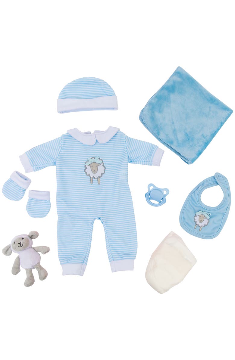 Tiny Treasures Baby Doll with Layette Set, Alternate, color, Multicolored