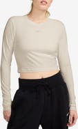 Nike Sportswear Chill Knit Slim Long Sleeve Crop T-Shirt