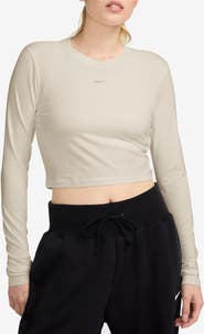 Nike Sportswear Chill Knit Slim Long Sleeve Crop T-Shirt