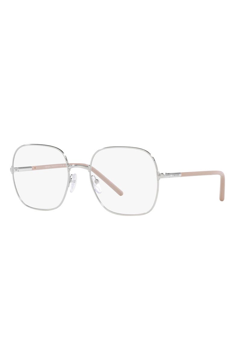 Prada 54mm Rectangle Optical Glasses, Alternate, color, 