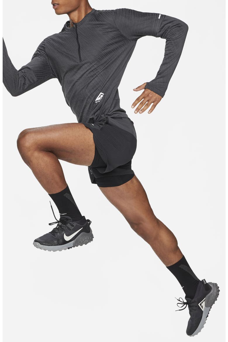 Dri-FIT Flex Stride Trail Running Shorts, Alternate, color, BLACK/ DARK SMOKE GREY/ WHITE