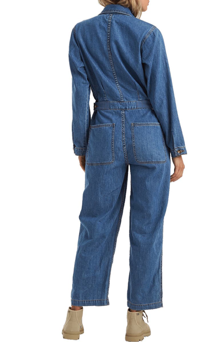 Billabong Endless Days Long Sleeve Denim Boiler Suit, Alternate, color,