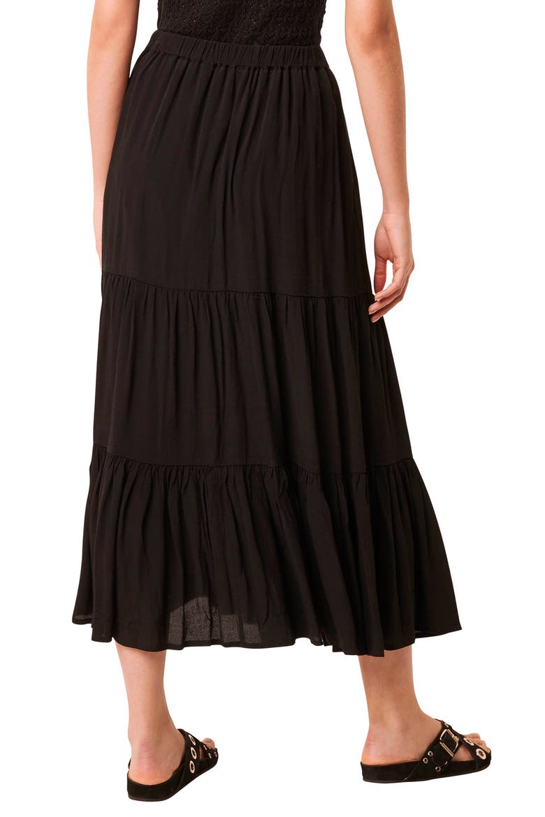 Easha Drape Maxi Skirt, Alternate, color, BLACK