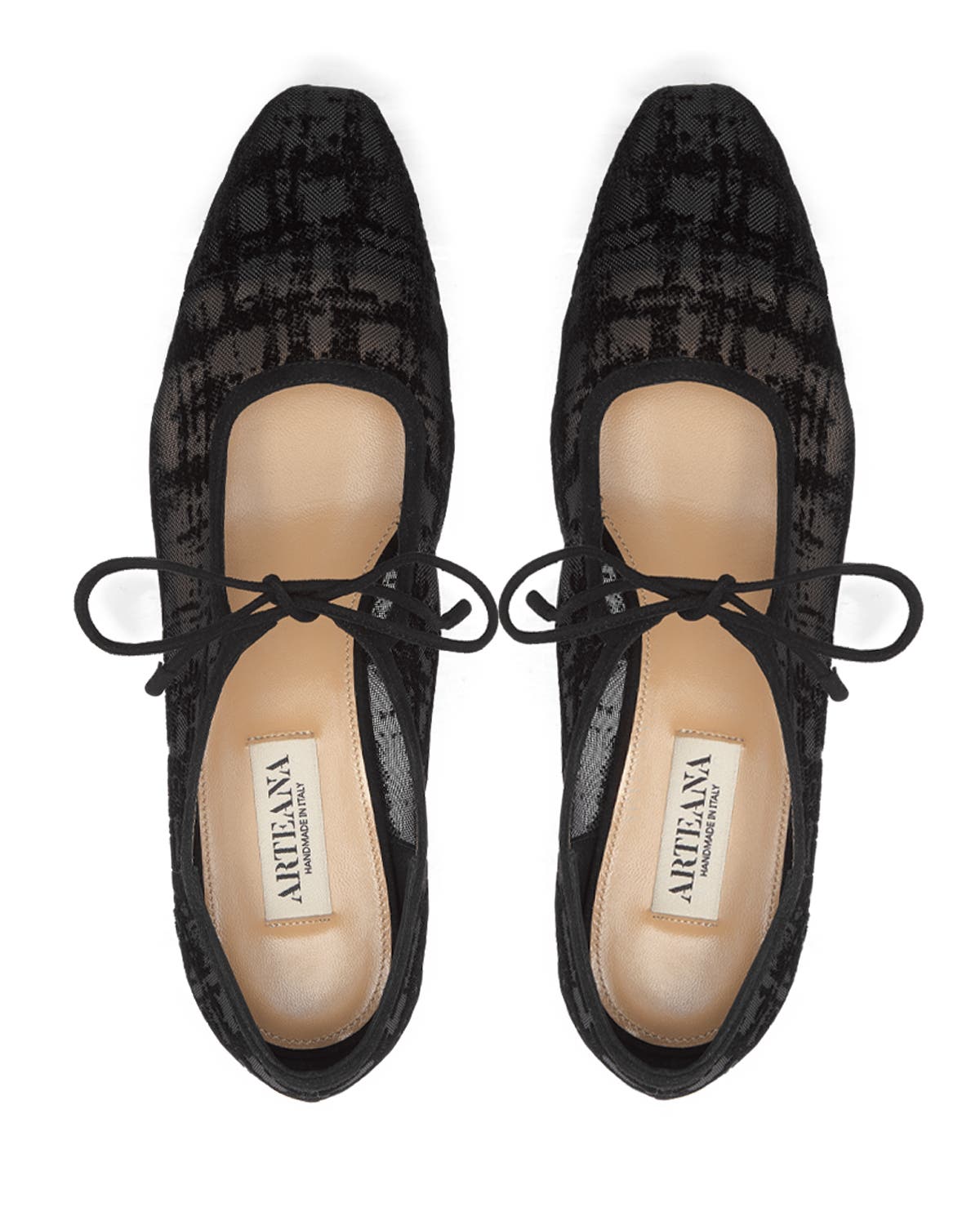 Marcella Flock Flat, Alternate, color, Black