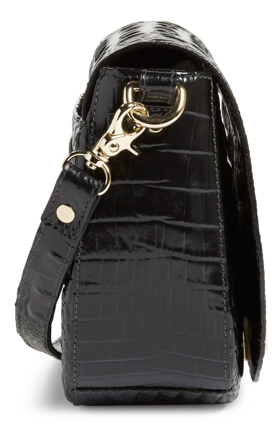 Brahmin 'Tillie' Croc Embossed Leather Crossbody Bag, Alternate, color, 