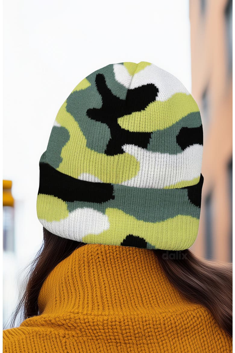 Lil Heart Beanie Cap, Alternate, color, Green Camo