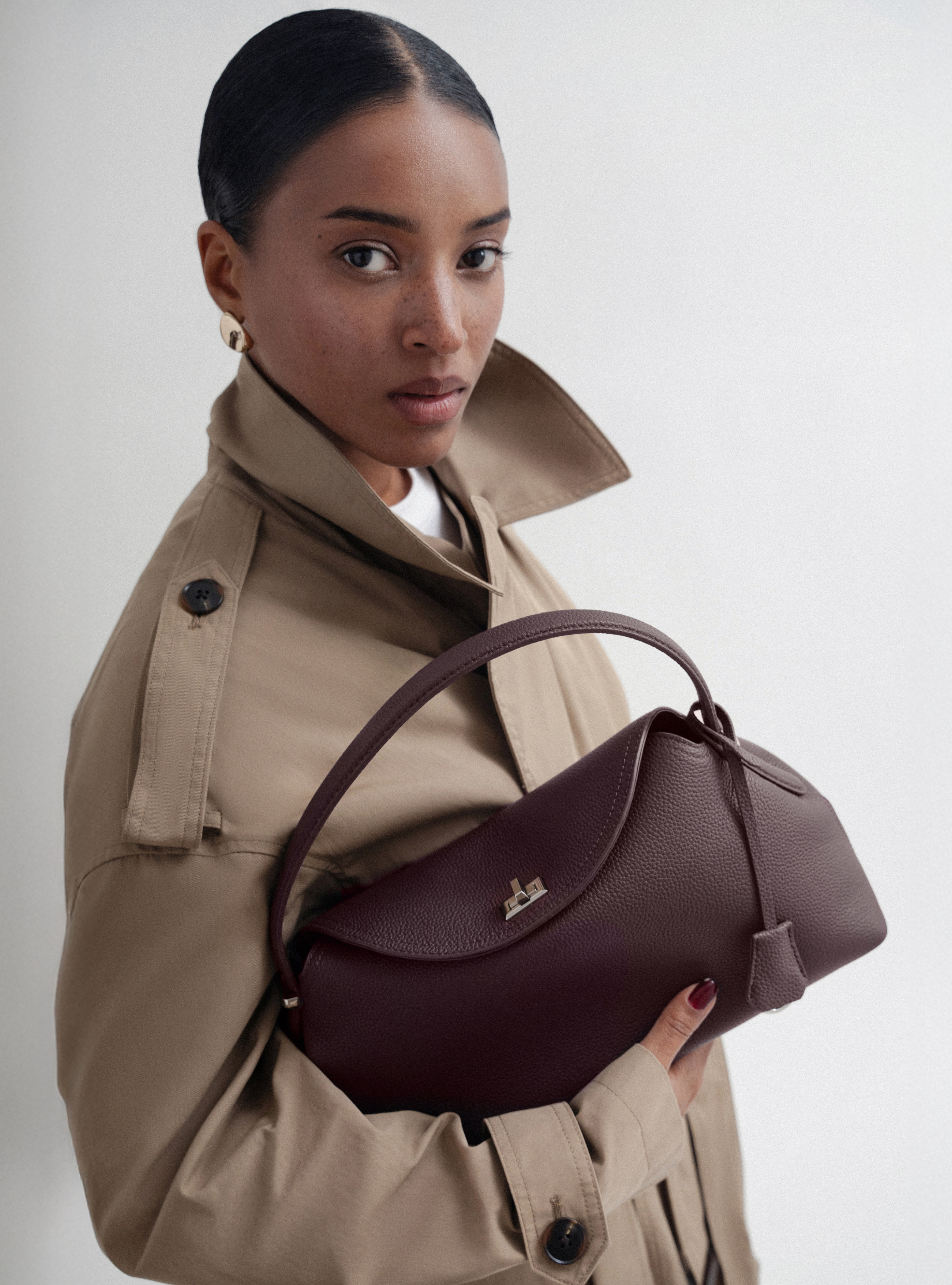 Zephyr Handbag, Alternate, color, Brown