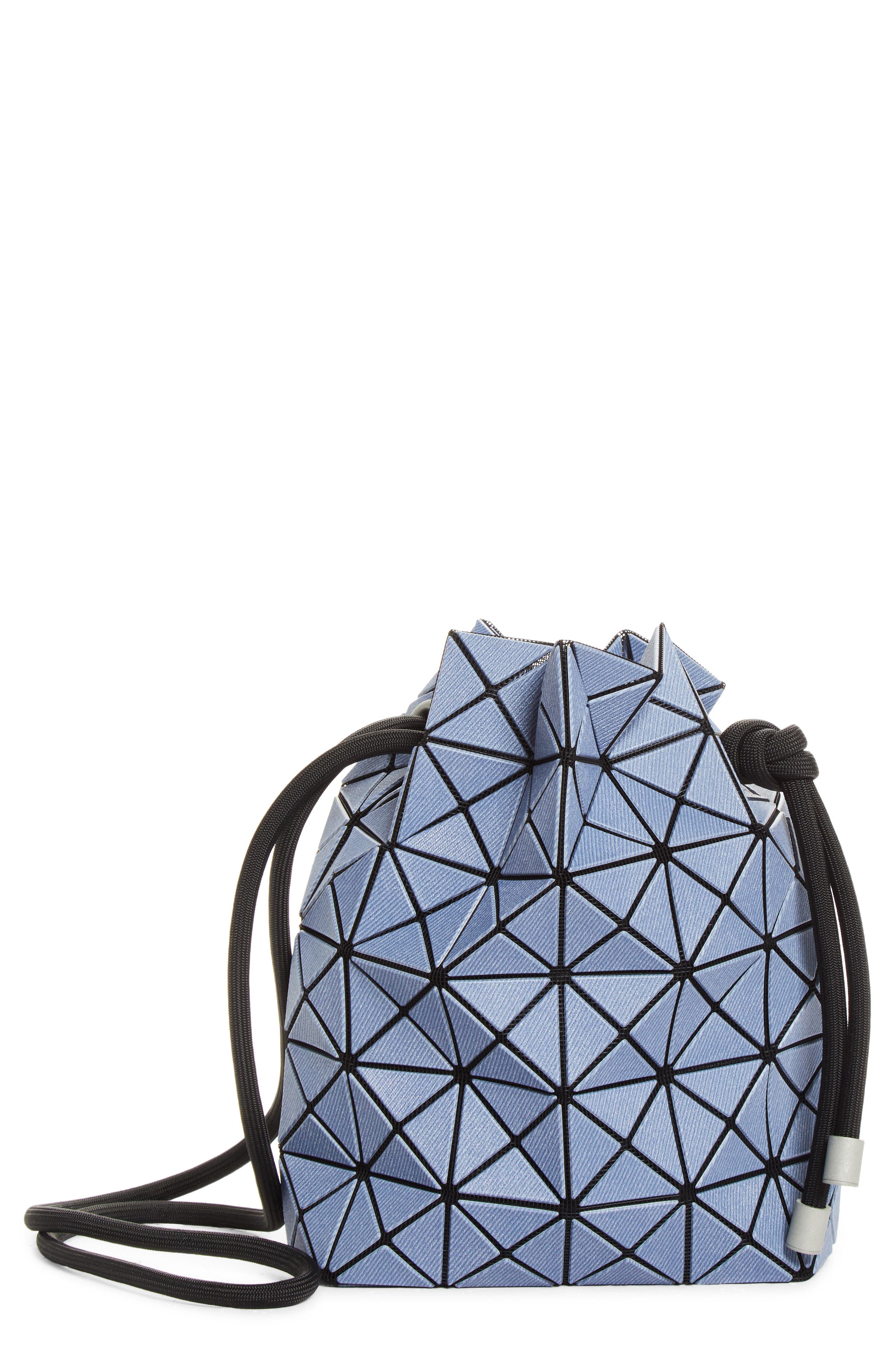 Bao Bao Issey Miyake Wring Denim Drawstring Bucket Bag, Main, color, Blue