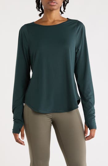 Layer 8 Wisdom Long Sleeve Performance T-shirt In Green