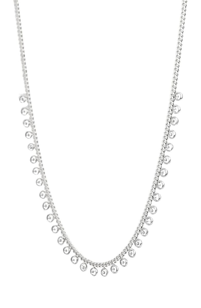 AMERICAN EXCHANGE CZ Fringe Necklace, Alternate, color, Silver
