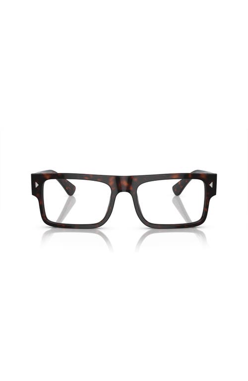 Prada 57mm Rectangle Optical Glasses In Multi