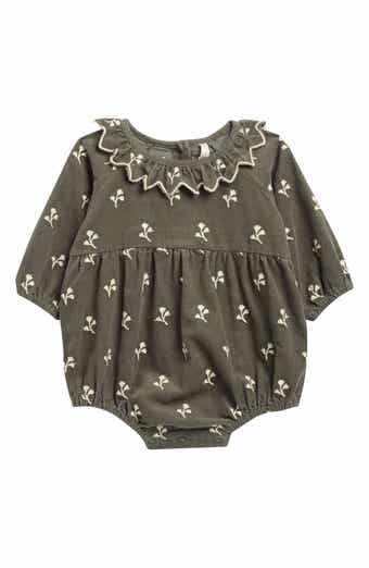 Freya Embroidered Cotton Corduroy Bodysuit