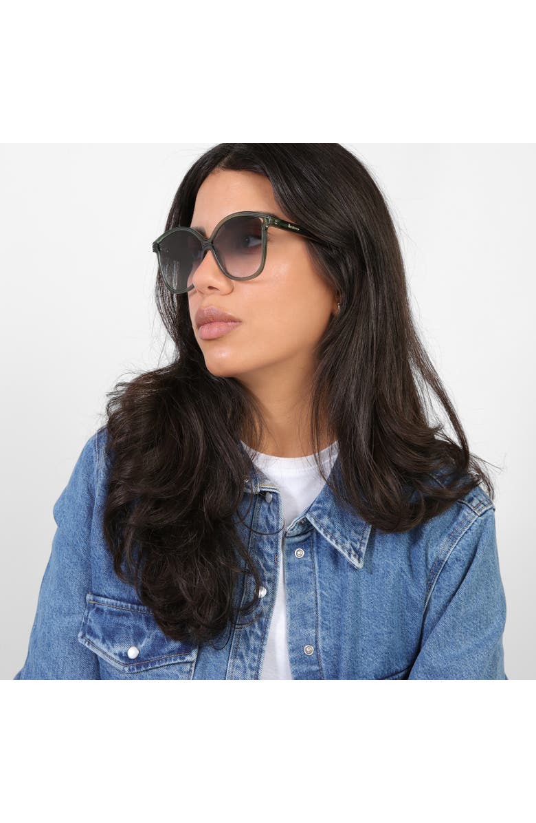 Illesteva Nancy Sunglasses, Alternate, color, Black / Grey