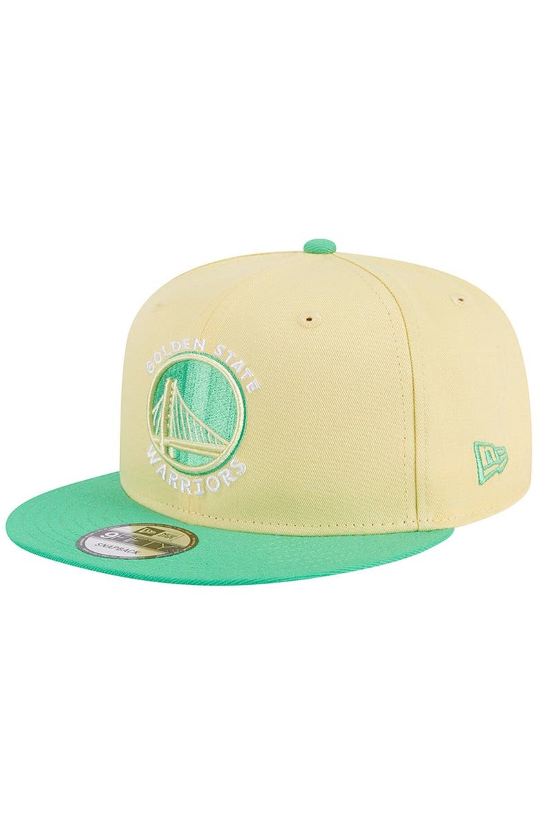 New Era Men's New Era Yellow/Green Golden State Warriors 9FIFTY Hat, Alternate, color,