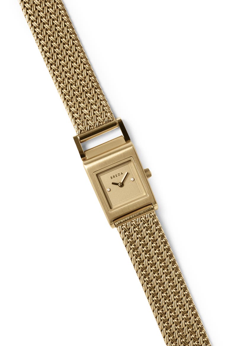 Revel Mesh Strap Watch, 18mm, Alternate, color, GOLD