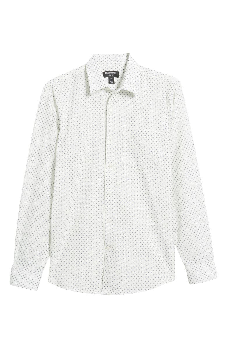 Nordstrom Trim Fit Geo Print Button-Up Shirt, Alternate, color, 