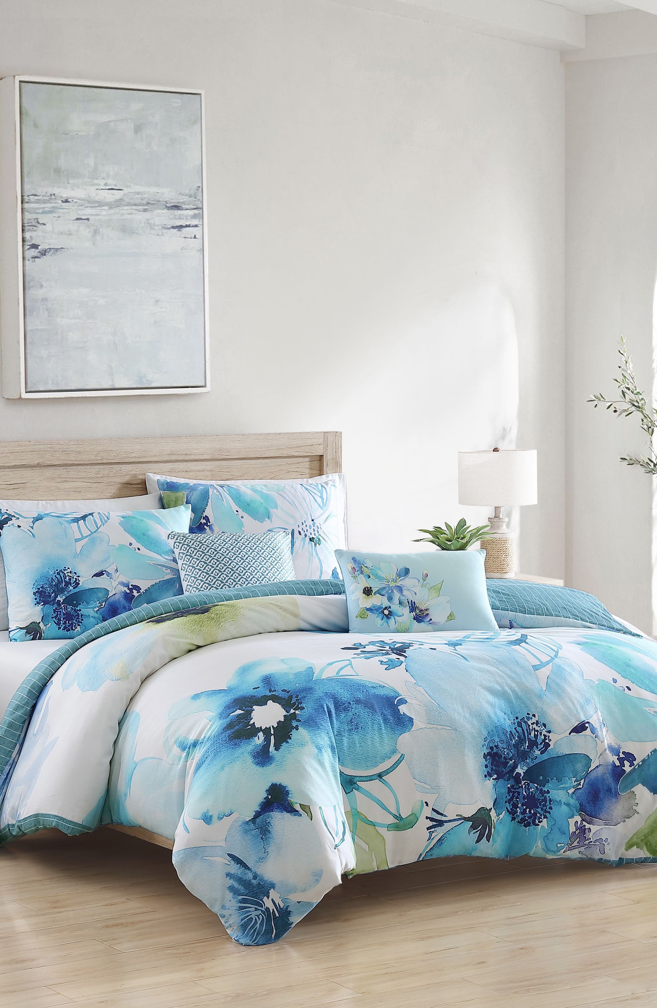 Watercolor 5-Piece Reversible Comforter Set