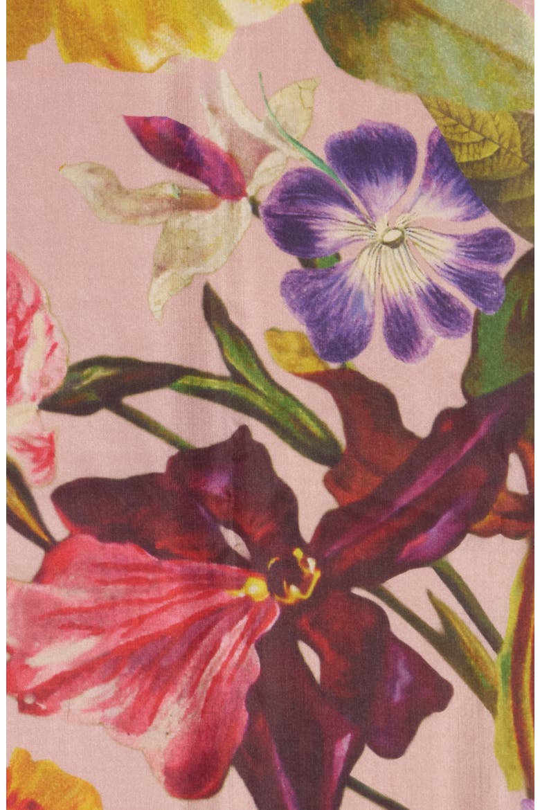 Floral Large Silk Scarf, Alternate, color, PINK
