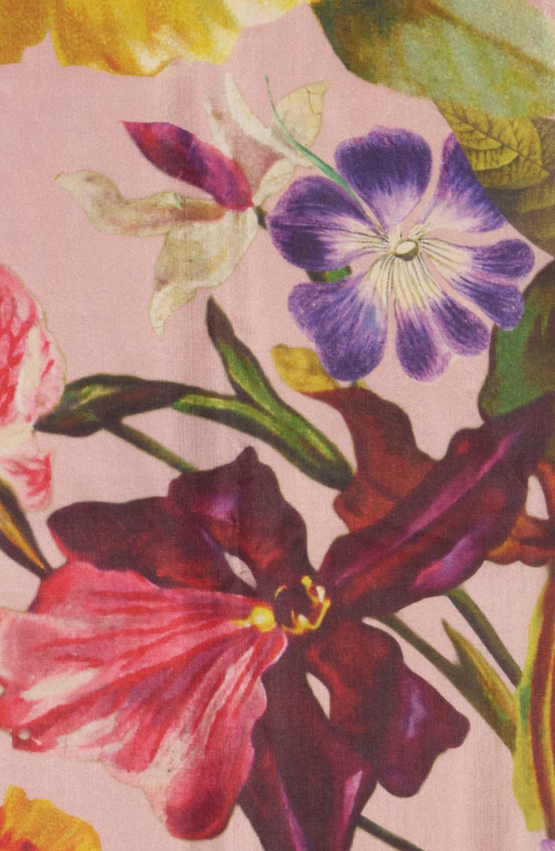 Ted Baker London Floral Large Silk Scarf, Alternate, color, Pink