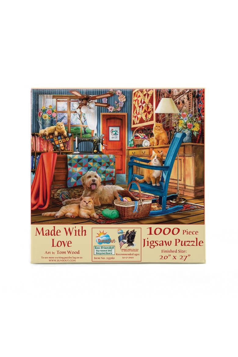 Made With Love 1000 piece Jigsaw Puzzle for Adults, Alternate, color, Multicolor