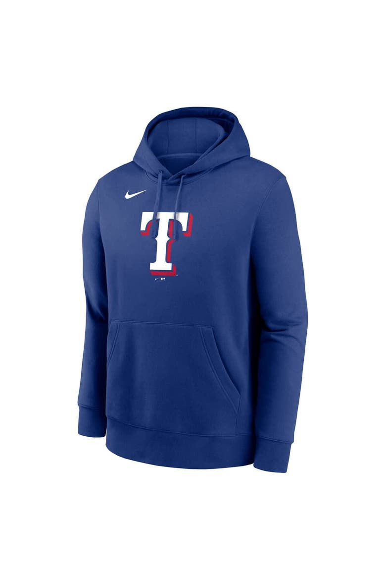 Men's Nike Royal Texas Rangers Logo Club Fleece Pullover Hoodie, Alternate, color, Royal