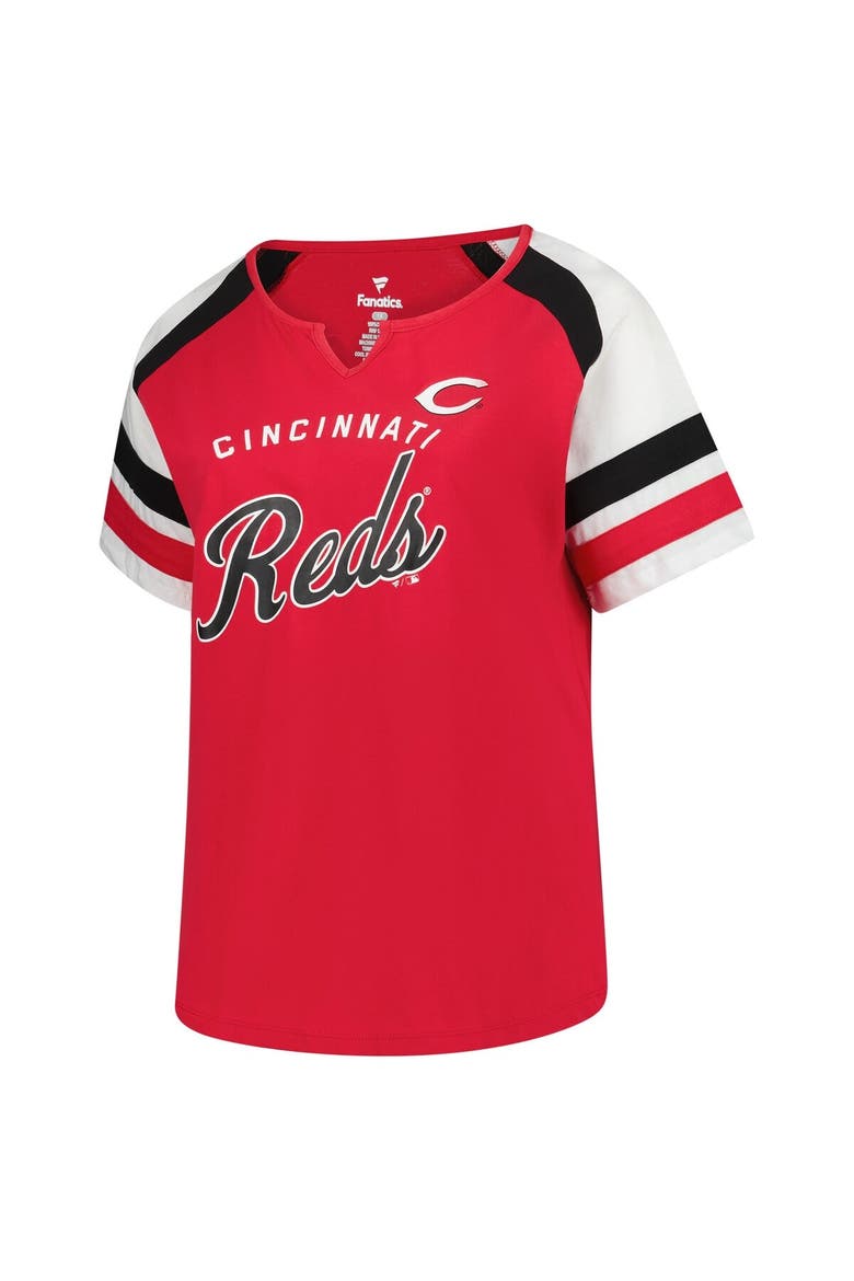 Women's Profile Elly De La Cruz Red Cincinnati Reds Plus Size Name & Number Raglan T-Shirt, Alternate, color, Red