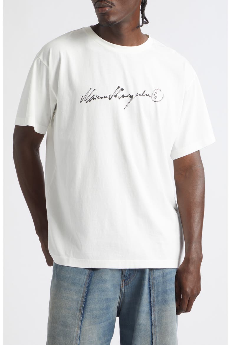 Overdyed Logo Graphic T-Shirt, Main, color, OFF WHITE