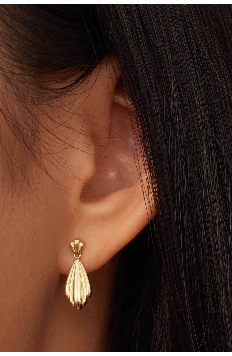 Oradina 14K Yellow Gold Galleria Drop Earrings, Alternate, color, Yellow Gold