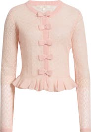 LoveShackFancy Galle Bow Cardigan
