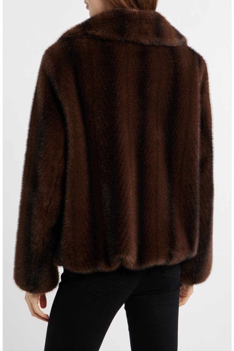 Faux Fur Bomber, Alternate, color, CHOCOLATE