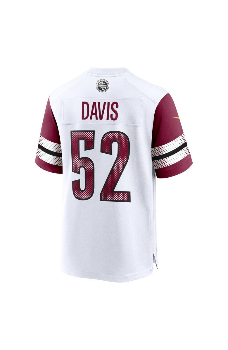 Nike Men's Nike Jamin Davis White Washington Commanders Game Jersey, Alternate, color, 