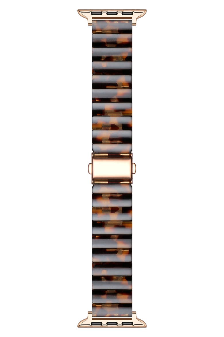 Charlie Resin Link Bracelet Apple Watch® Watchband, Main, color, TORTOISE