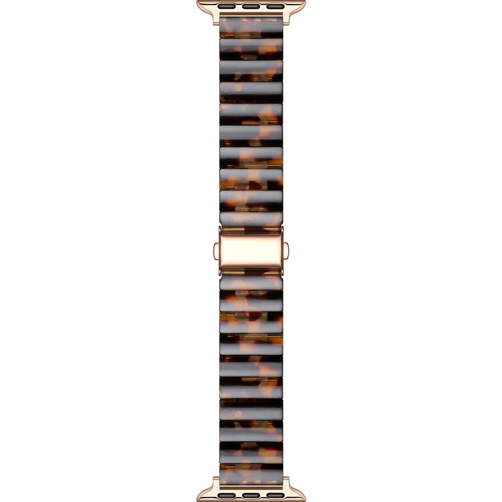The Posh Tech Charlie Resin Link Bracelet Apple Watch® Watchband In Brown