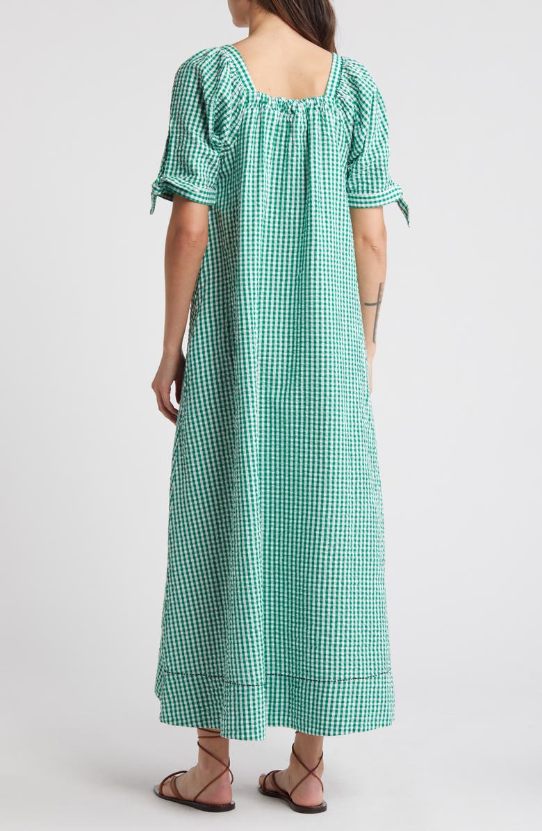 Free People Cass Gingham Cotton Seersucker Maxi Dress, Alternate, color, 