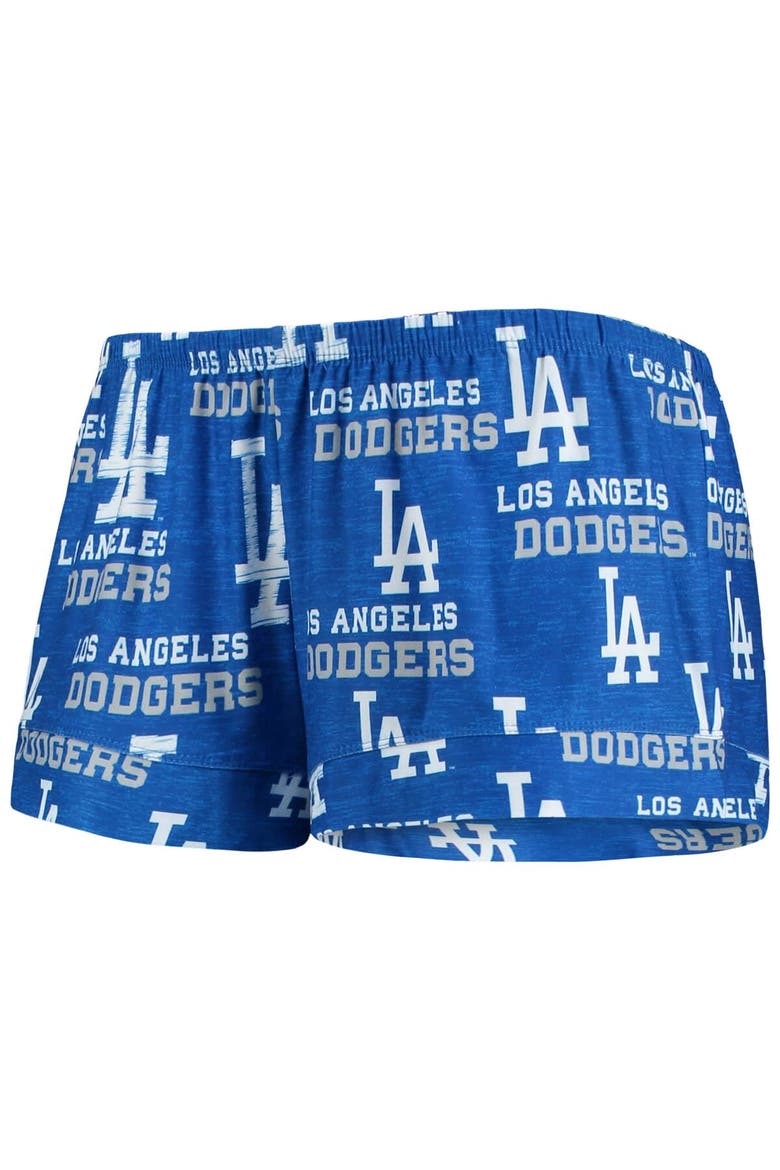 Women's Concepts Sport Royal Los Angeles Dodgers Zest Allover Print Button-Up Shirt & Shorts Sleep Set, Alternate, color, Royal