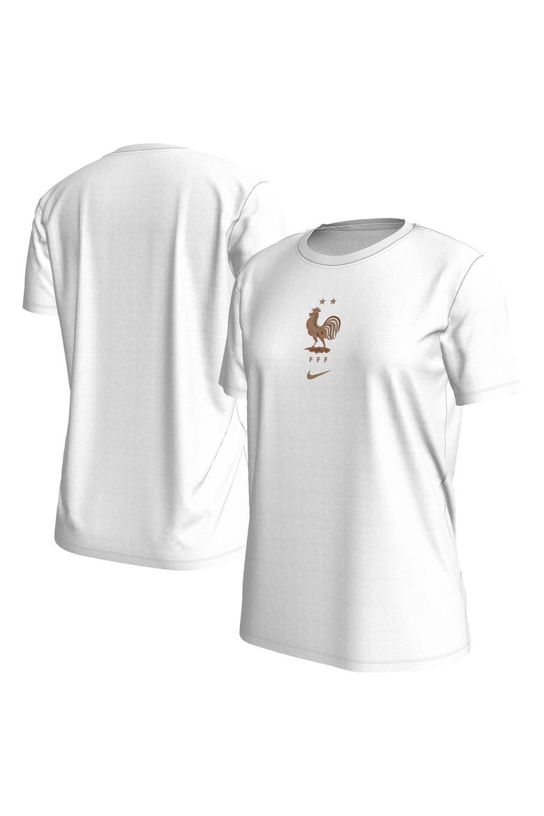 Women's Nike White France National Team Crest T-Shirt, Main, color, White