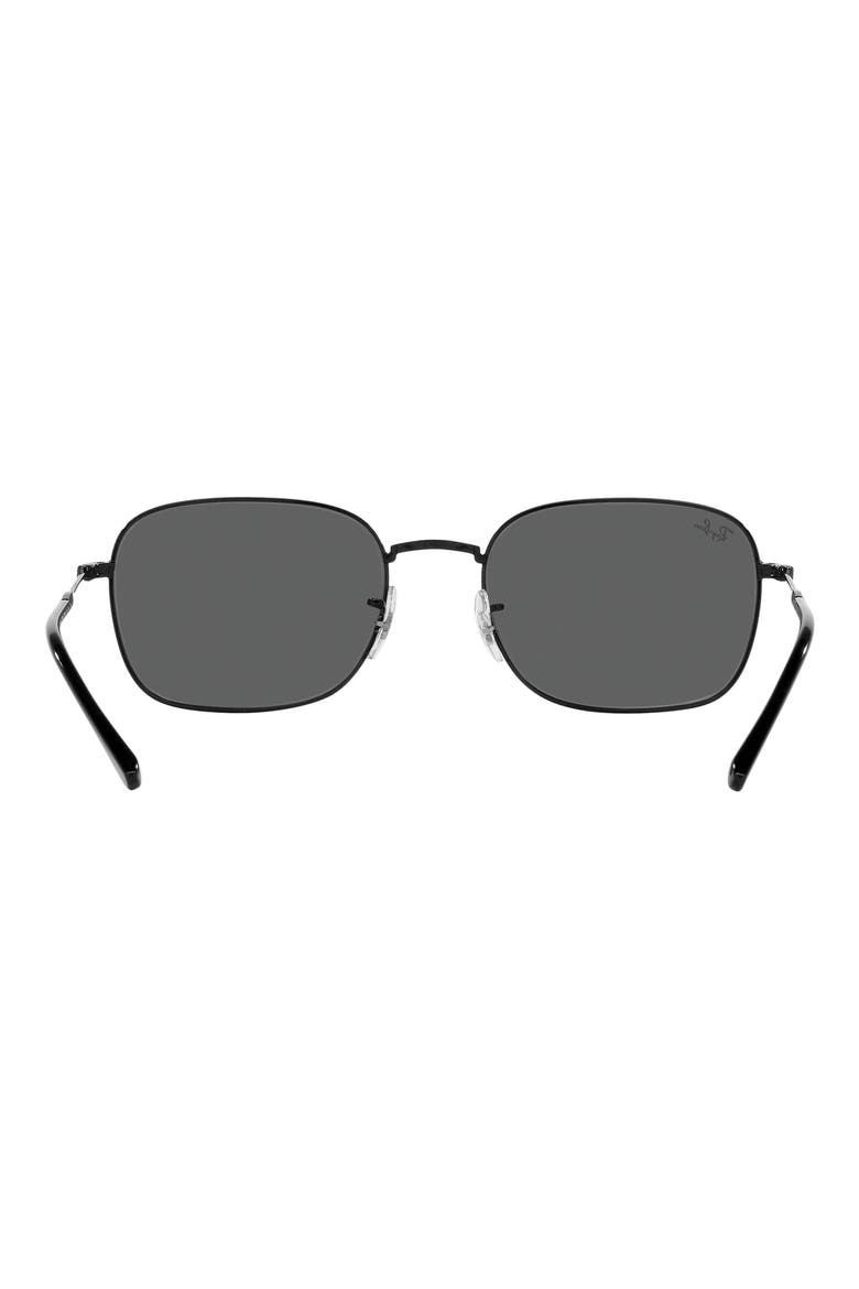 57mm Pillow Sunglasses, Alternate, color, BLACK