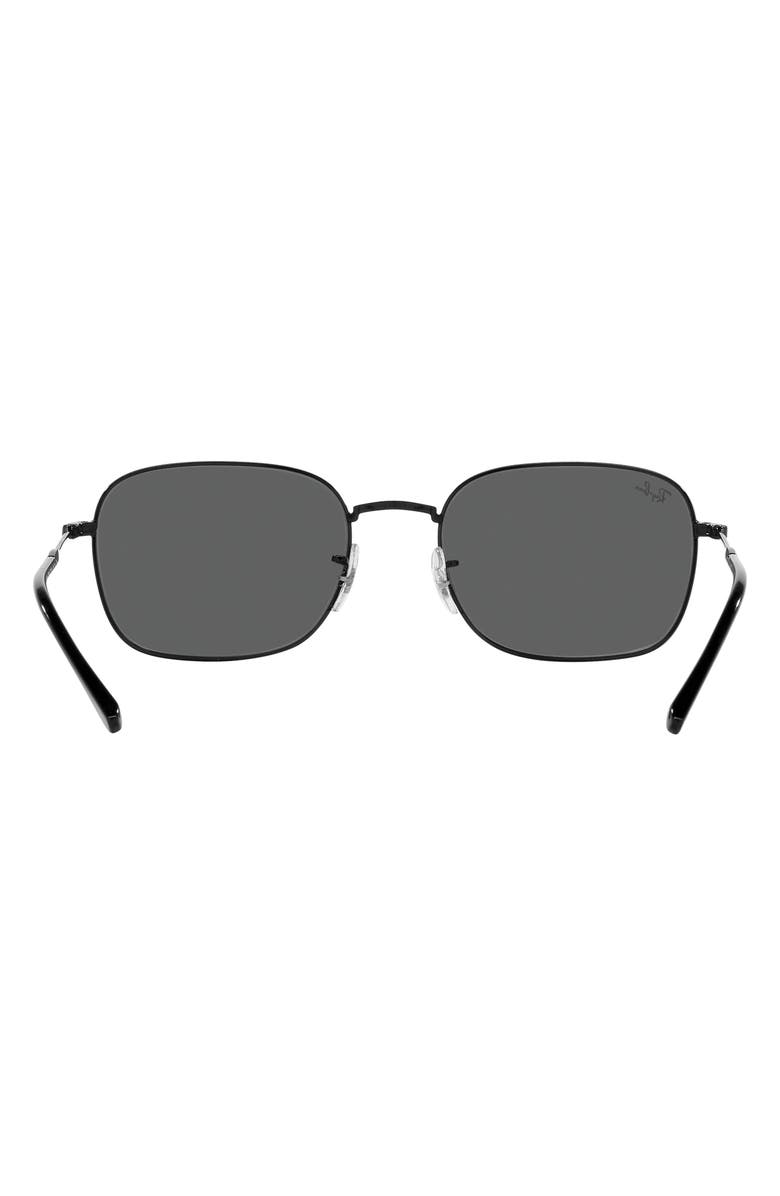 Ray-Ban 57mm Pillow Sunglasses, Alternate, color, Black